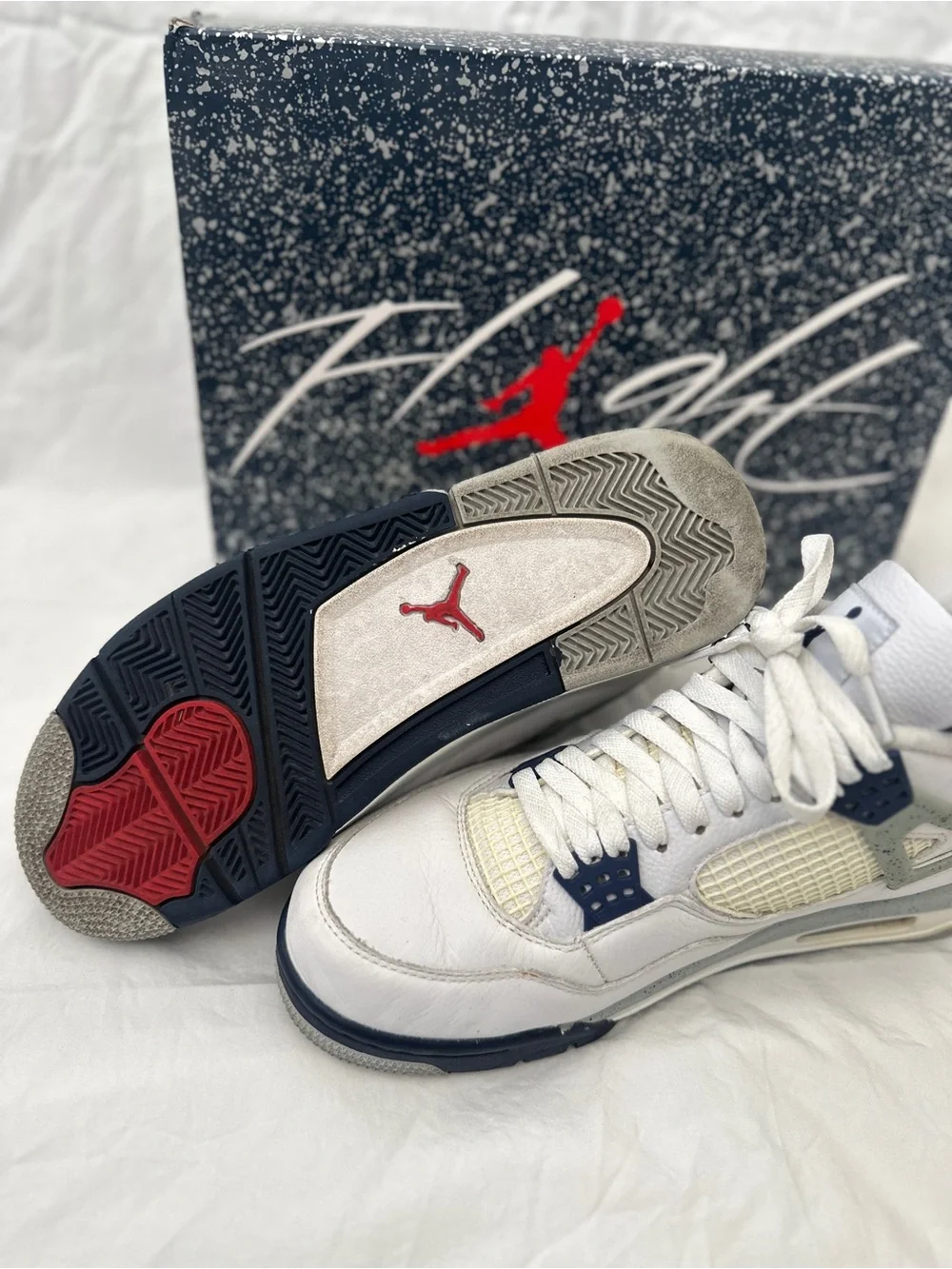 Jordan 4 Men's Midnight Navy Retro Sneakers